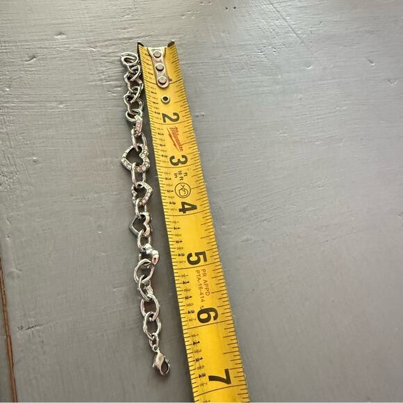 Swarovski Crystal Silver Heart Bracelet - Picture 5 of 9